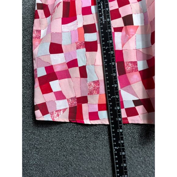 Entro V-Neck Short Sleeve Blouse Womens Size XL Berry Mix Casual - Picture 6 of 7